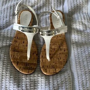 White Guess Sandals